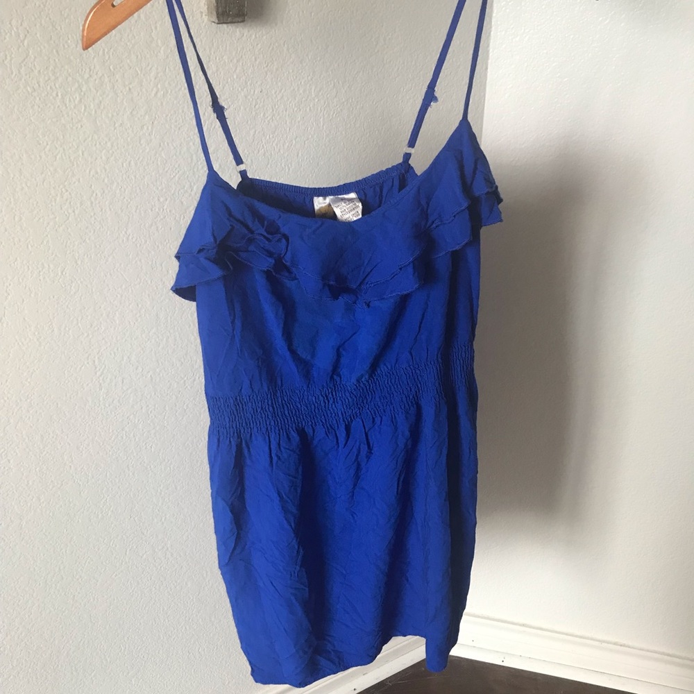Royal blue spaghetti strap dress